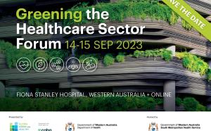 Greening the health care forum banner