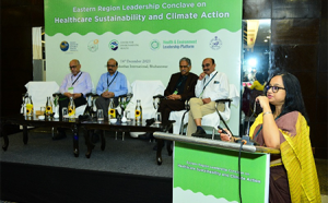 Dr. Upasona Ghosh, Faculty PHFI, discussing the impact of climate change